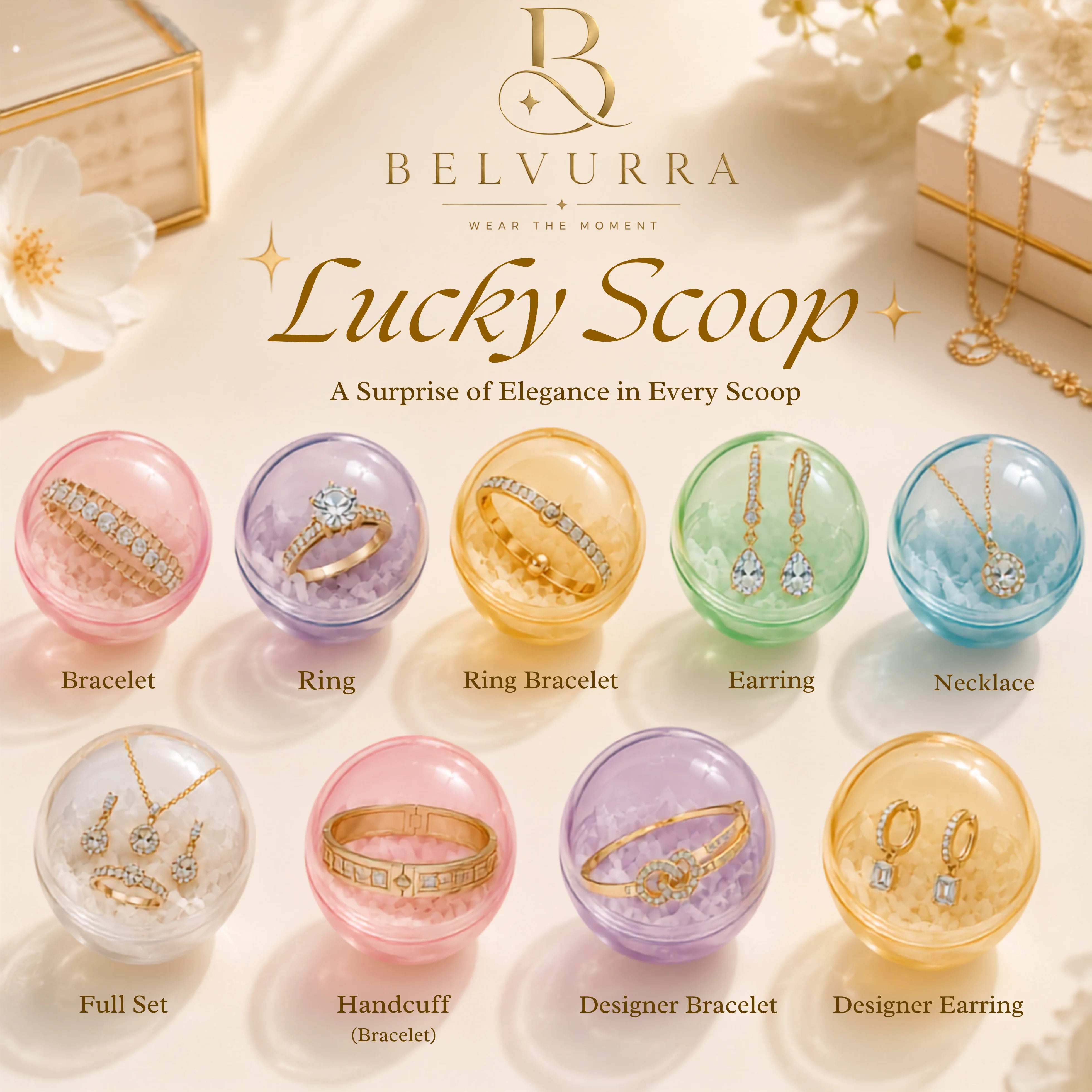 Belvurra Lucky Scoop Balls Jewelry